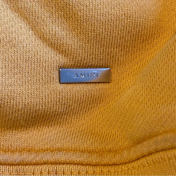 AMIRI Paisley Gold Blue Logo Crewneck Sweatshirt - Picture 7 of 9